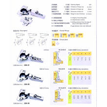 208-07 Key Hole Hinge Bisagra de dos vías para muebles